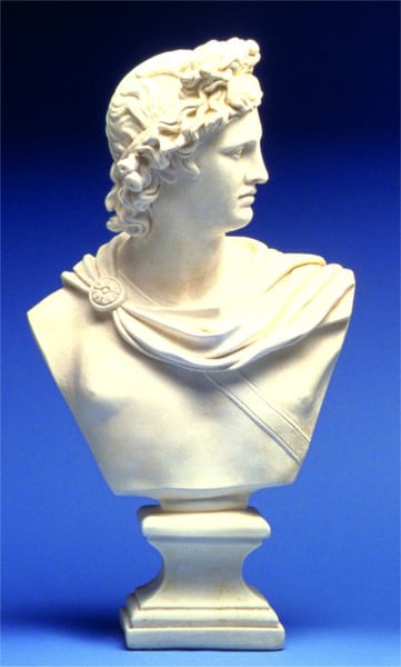 Apollo Bust Sculpture God of the Hunt Plaster Sculpture Replica Statue