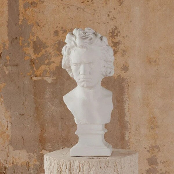 Beethoven Ludwig Van Bust plaster composer musical genius sculpture