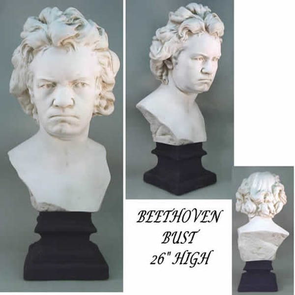 Beethoven Ludwig Van Bust Statue Composer Sculpture large Scale