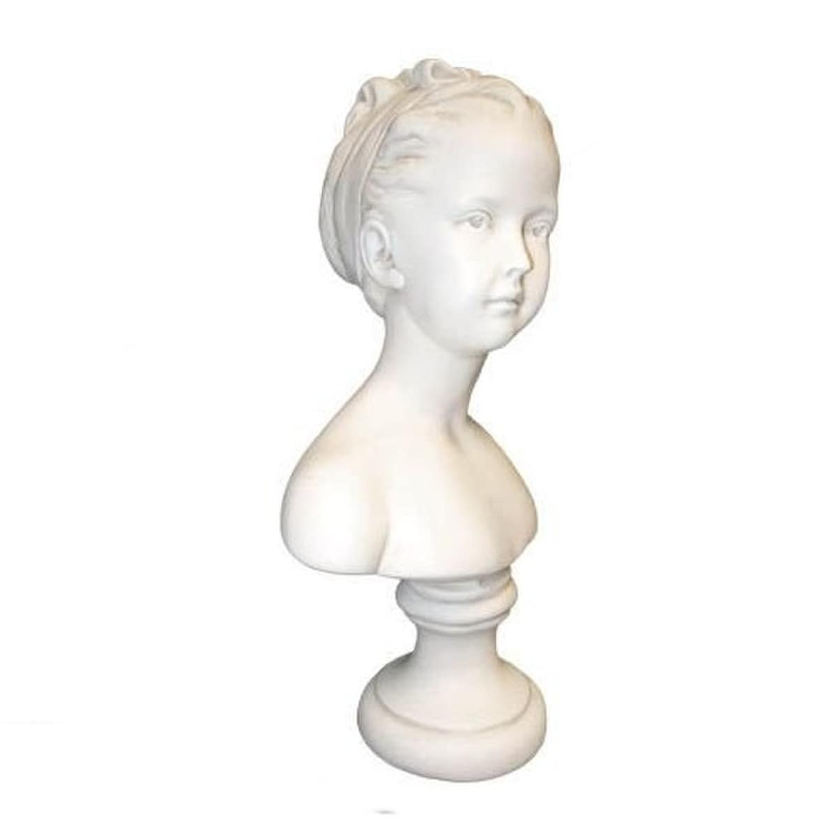 Bust French Girl With White Base Statue