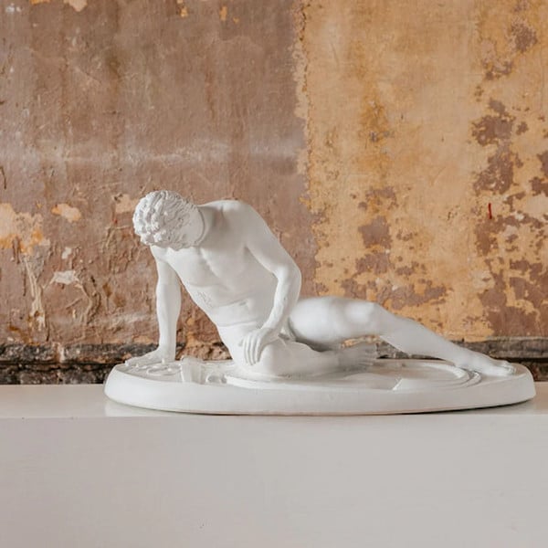 Dying Gaul Sculpture Greek Gladiator Plaster Statue Male Nude Classical