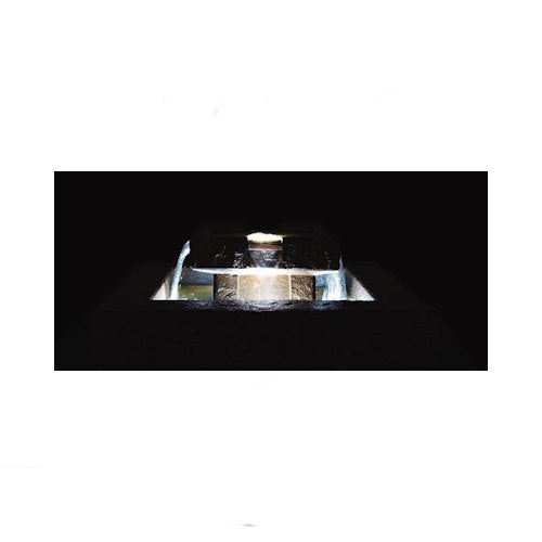 Night time view Tahoe Square Fountain exudes contemporary charm soothing atmosphere