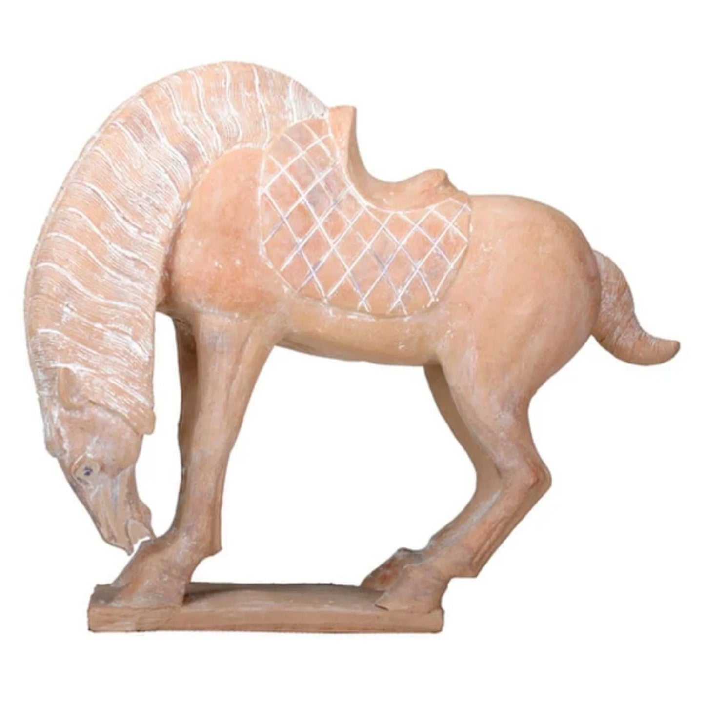Designer horse sculpture inspired by Frank Lloyd Wright—crafted in resin, this Tang Horse decor piece is perfect for architecture and art lovers.