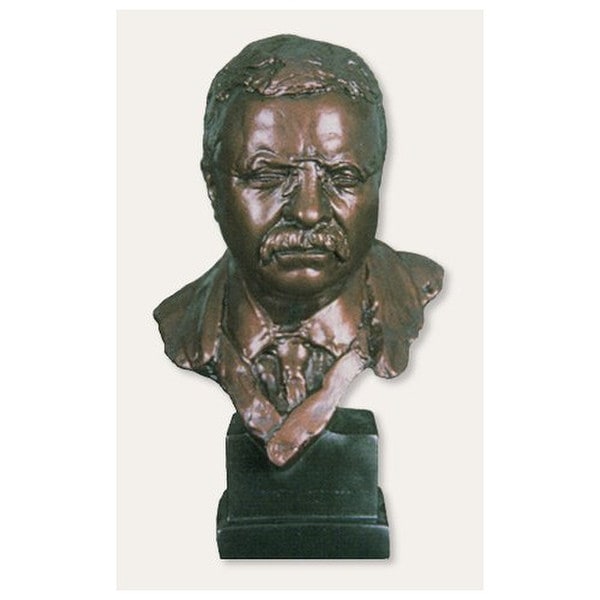 Theodore Roosevelt Portrait Bust Sculpture by Gleb Derujinsky statue