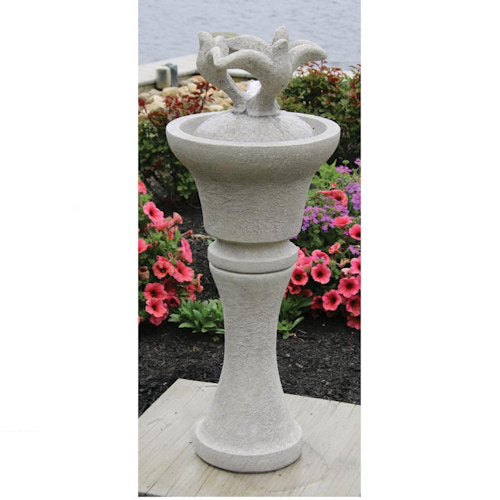 Three Doves of Peace Cast Stone Fountain with Light