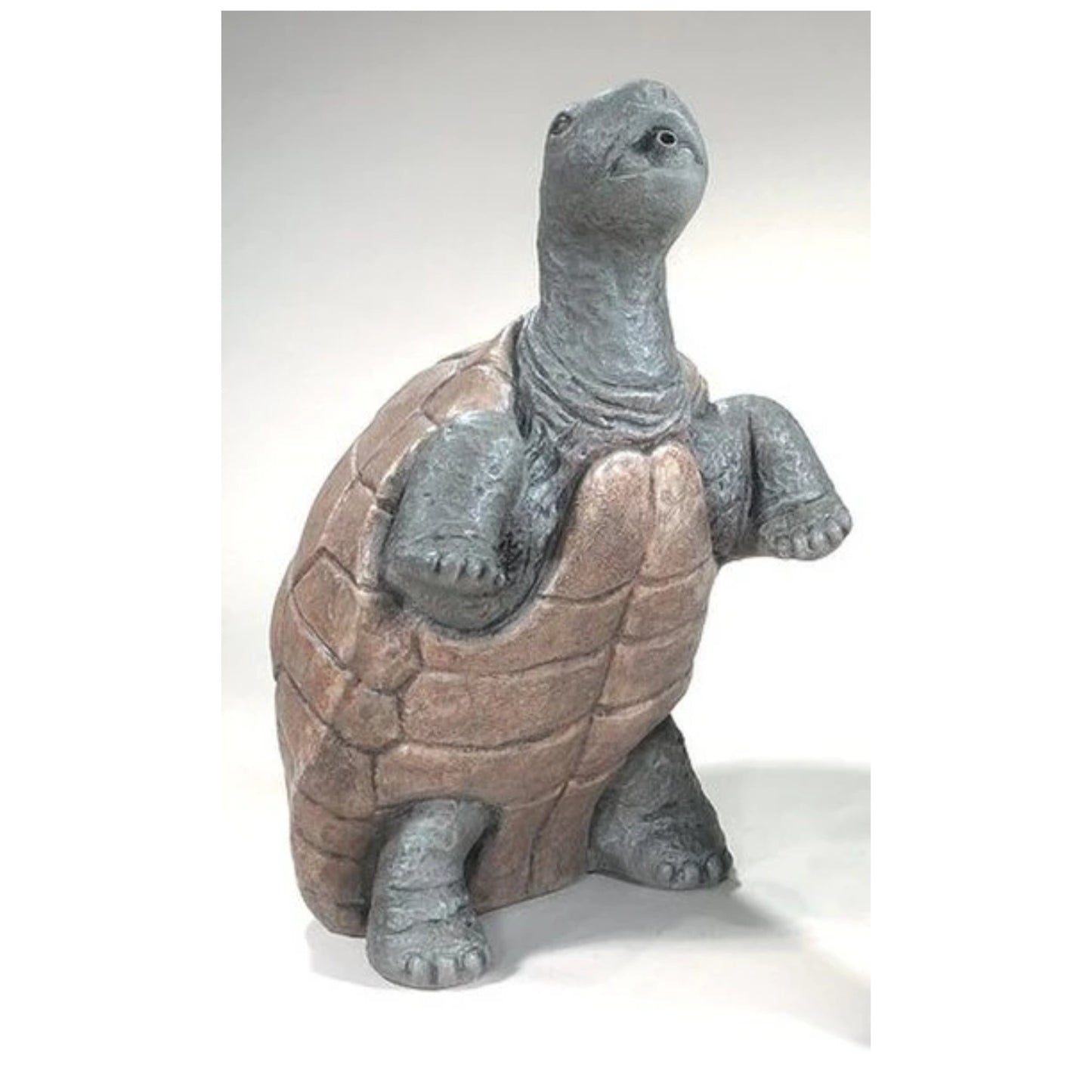 Turtle Sitting Spitting Piped Statue Spouts Water Concrete Sculpture