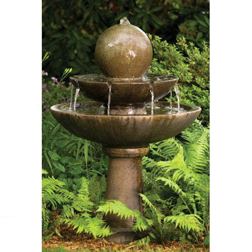 Tranquility Sphere Spill Fountain Garden Heavy Duty Cast Stone American Made