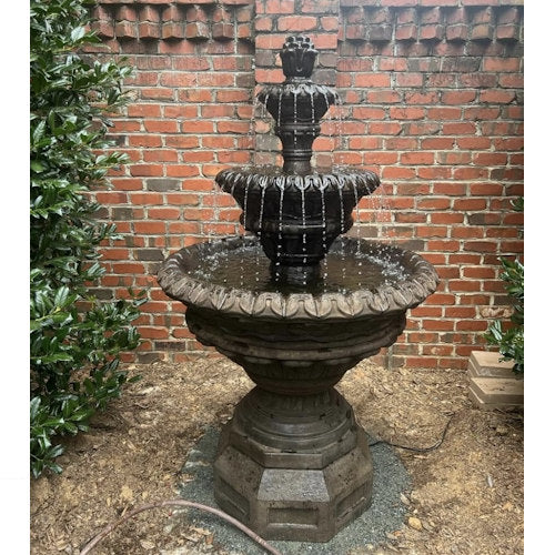 Valencia Three Tier Cast Stone Fountain Classical Design