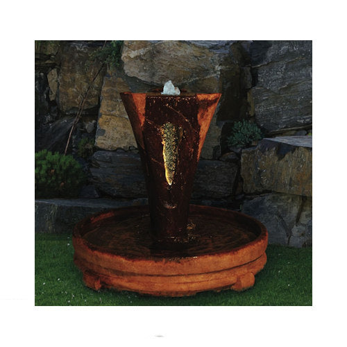 Cement impressive modern contemporary cascading Vesuvio garden fountain Contemporary Styling