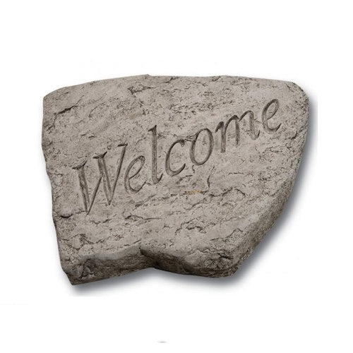 Welcome Garden Stone or Wall Hanging Accent Rock Sculptural American Made