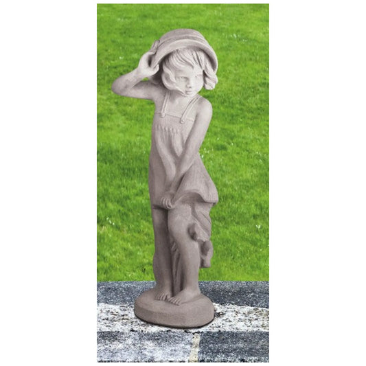 Childhood Windy Kerrigan Girl Holding Hat Statue Sweet Face child