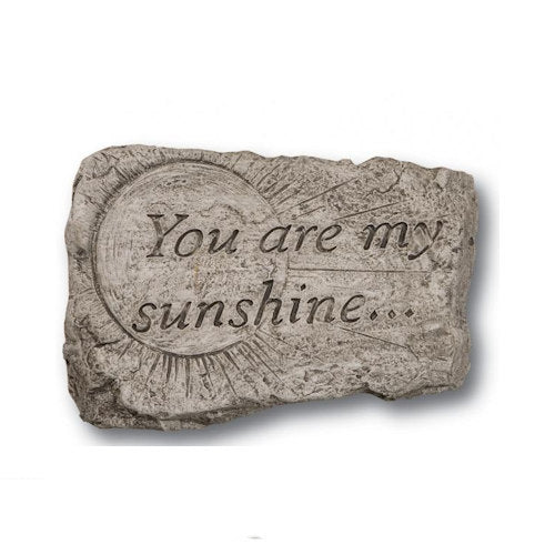 You Are My Sunshine Stone Low Relief Sun Cement Sculpture