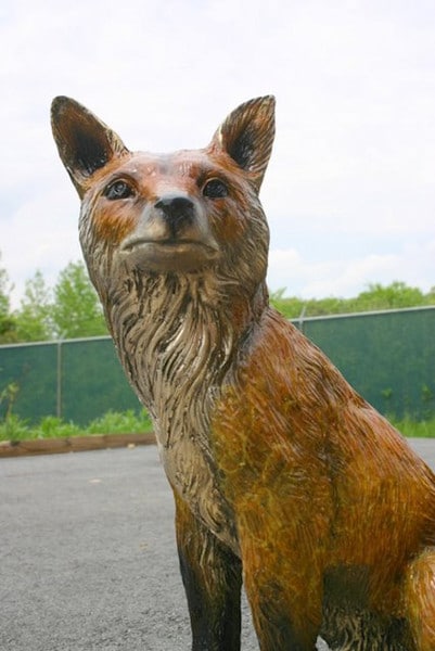 Fox sculptures image showcases two outdoor pair of statues high end