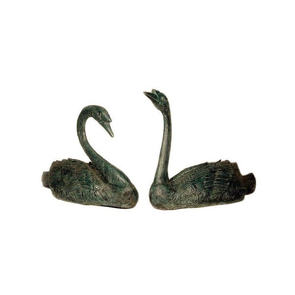 Swan Set of Sculptures made of bronze is a captivating collection elegance and grace waterfowl