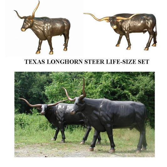 Texas Longhorn Steer Life-size Set