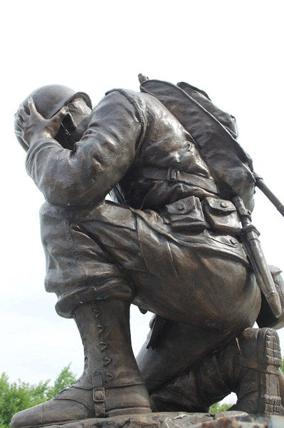 Fallen Soldier War Memorial Sculpture Veterans Bronze Life-Size Tribute