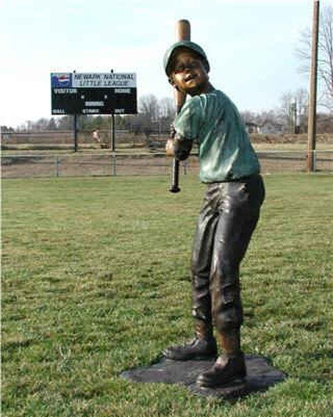 Boy Baseball Batter Bronze Statue Great for Parks