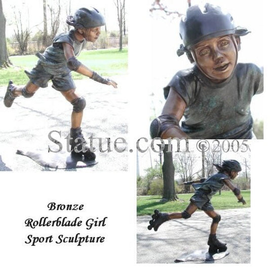 Life Size Bronze Statue for Sale - Roller Blade Girl
