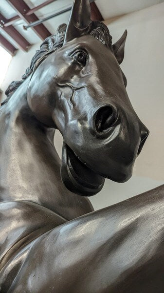 Rearing Horse Bronze Statue Quality Stallion Life Size Mascot for mustangs
