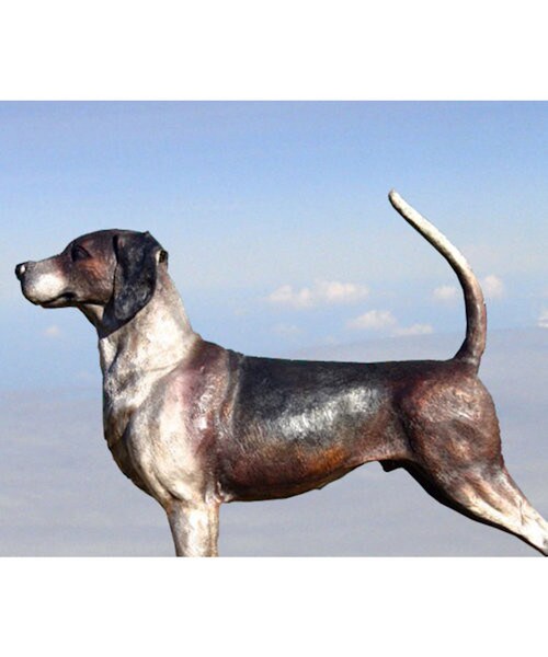 Foxhound bronze statue made of bronze life size sculpture large