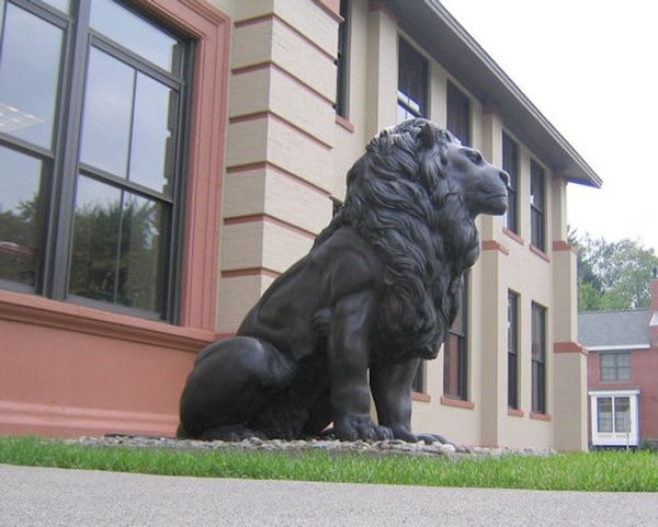 Massive Lion set made of bronze statue huge sculptures Pair Regal