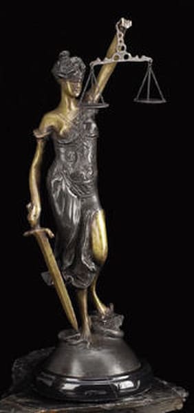 Blind Justice Bronze Lady High-End Statue Law Office Decor