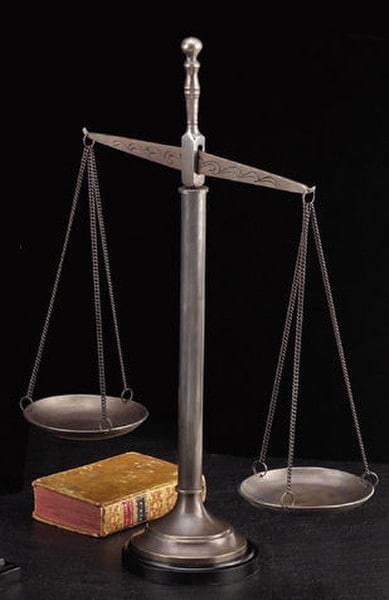 The Justice Scales Statue Large Decorative Metal Replica