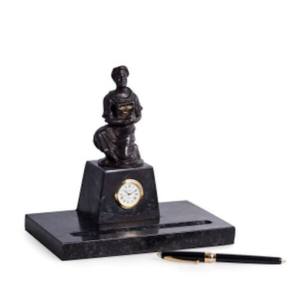 Aesculapius Medicine Clock and Pen Holder Aesculapius Esculape Asclepios