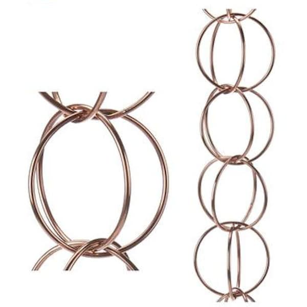 Contemporary Architectural Copper Double Link Rain Chain Downspout