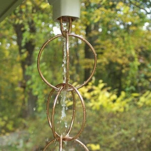 Retro Contemporary Architectural Double Link Rain Chain Downspout