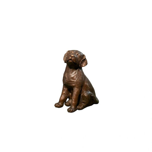 Sitting Puppy Bronze Statue Labrador Retriever Sculpture Dog Memorial