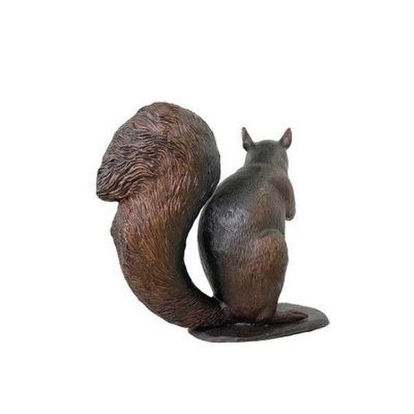 Squirrel with Nut Bronze Statue Holding his acorn large scale sculpture