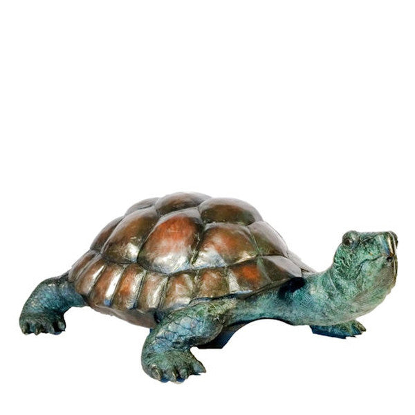 Bronze Turtle Fountain Water Feature Spouting Garden Statue lifelike