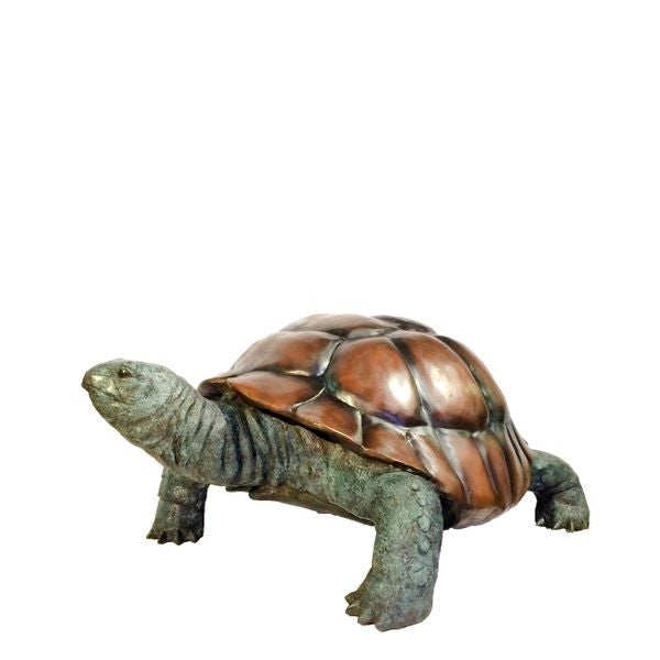 Bronze Turtle Fountain Water Feature 18 Inches Tall Garden Sculpture