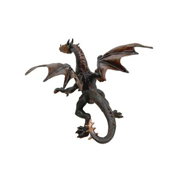Bronze Dragon Statue Stalking Back View of Sculpture Wing Flared