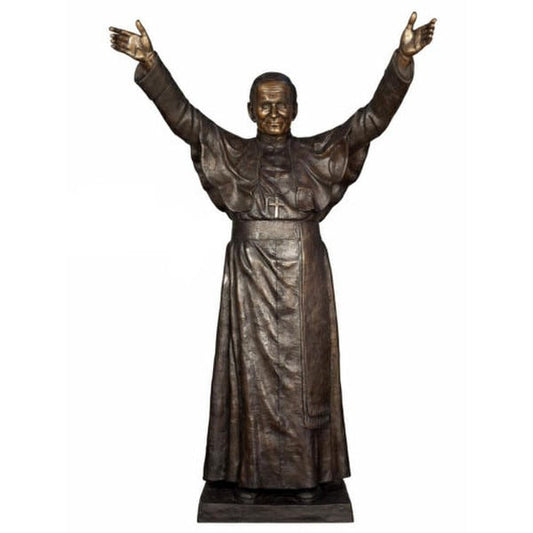 Pope John Paul II Sculpture Bronze Life Size Statue Church Catholic