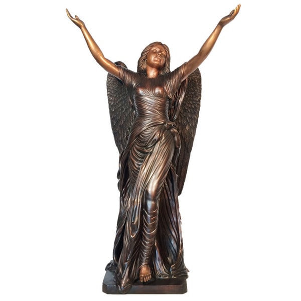Celestine Angel Life-Size Bronze Sculpture Memorial High End Statuary