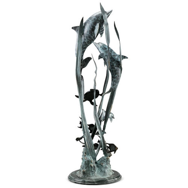 Dolphin SeaWorld Seascape tall statue harmonious blend of art and nature
