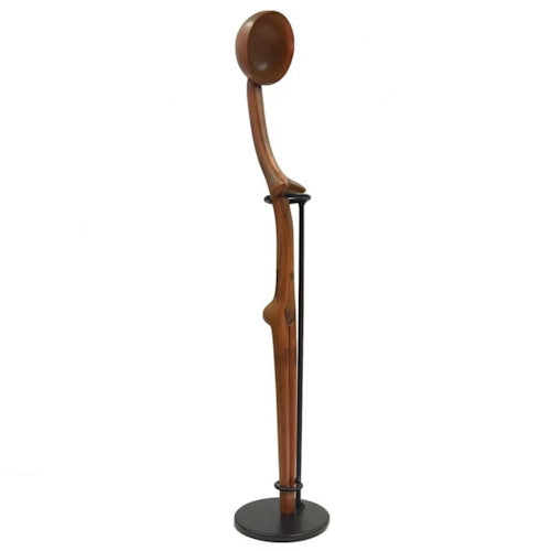 Zulu African Ceremonial Spoon with Stand Replica Statue Museum Sculpture
