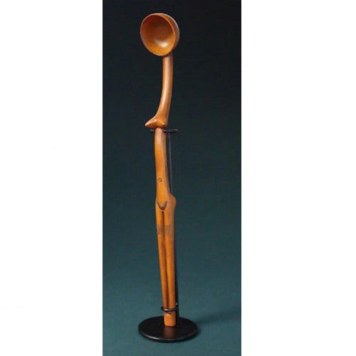 Zulu African Ceremonial Spoon With Stand Sculpture