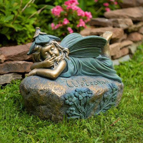 Whimsical Welcome Fairy Statue Large