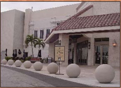 Monumental spherical stone ornament for landscaped plazas Architectural stone garden ball for luxury estates