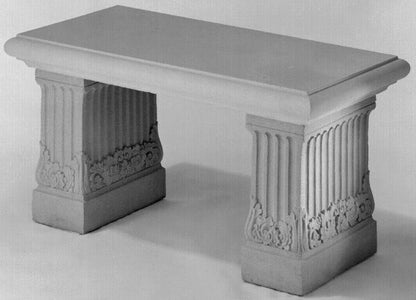 Garden Seat Bench 60" Long 5 foot cast stone garden seat bench 60 inches long