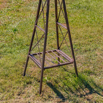 61.8" Iron Windmill with Flapping Iridescent Dragon & Weather Vane - angle 4