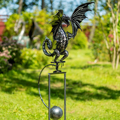 Mythical Dragon Motion Stake Sculpture - angle 5