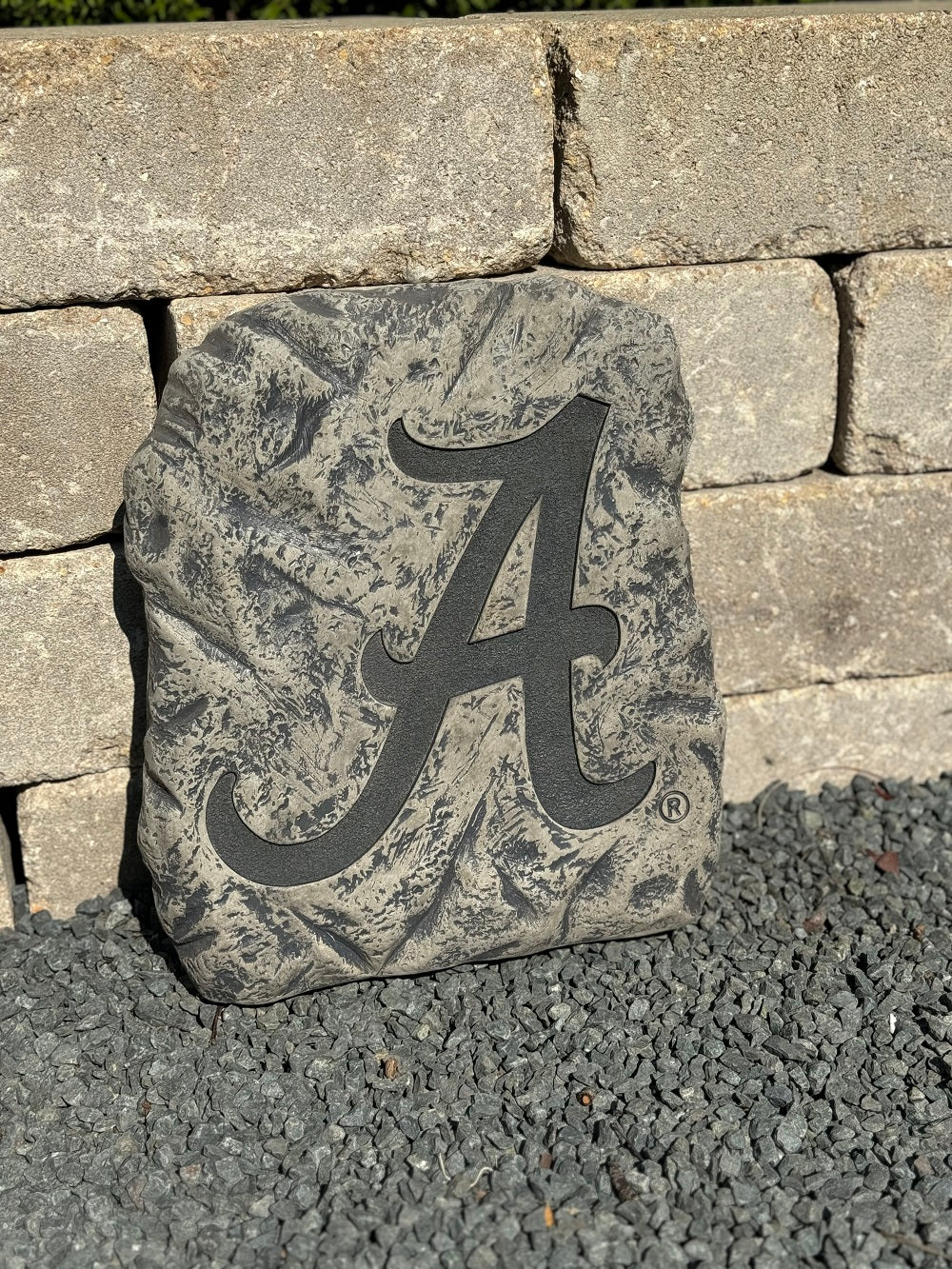 Alabama Crimson Tide stepping stone with the letter A College Team logo