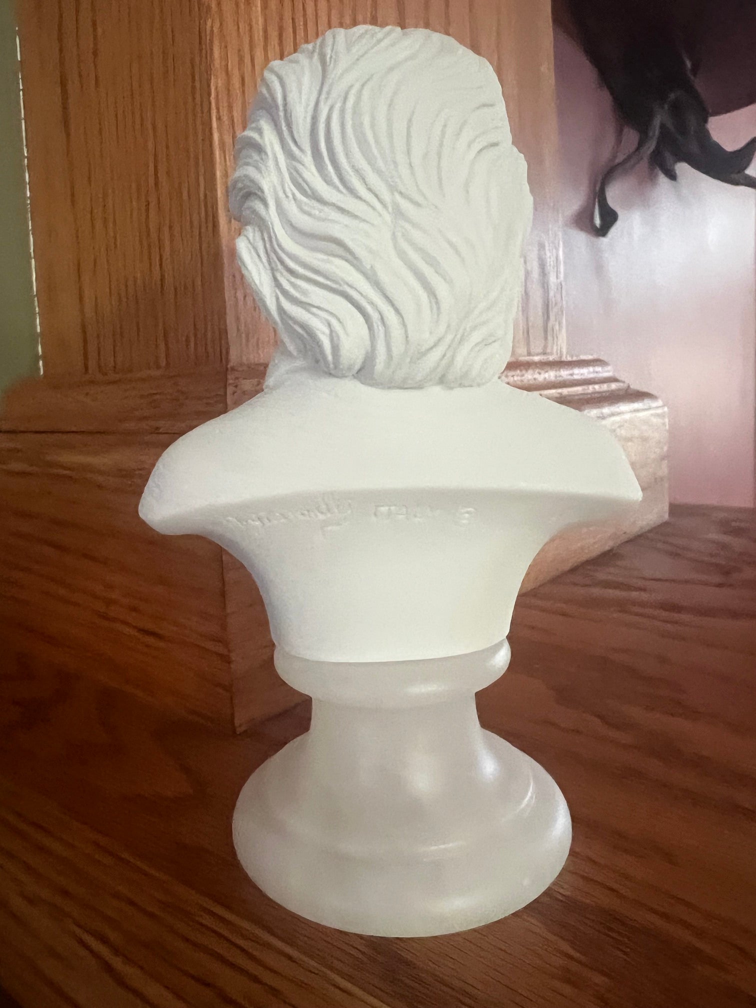 Albert Einstein Italian Bonded Marble Bust Back View