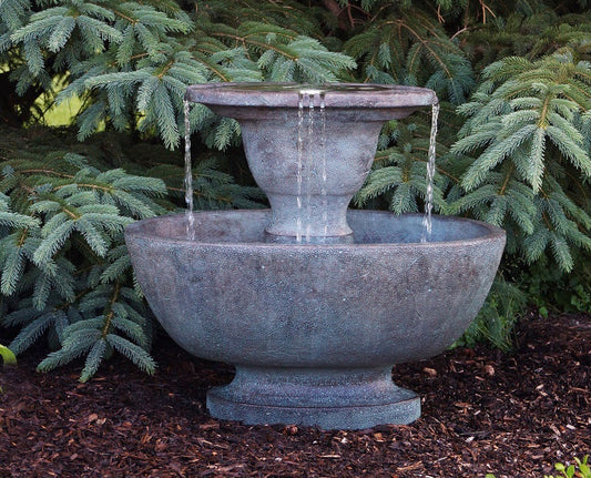 Our Alfresco oval fountain meticulously crafted, heavyweight, durable, and comes with a light. 