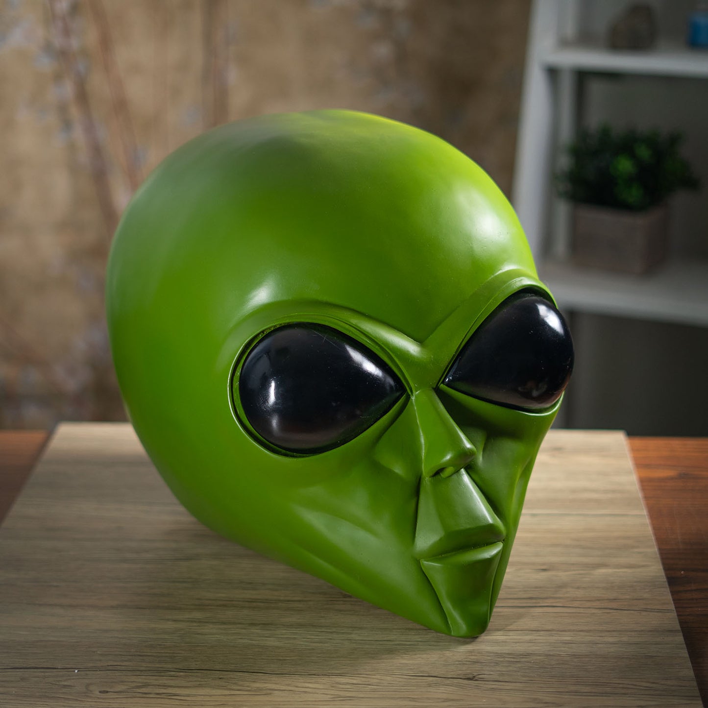 The Visitor Large Alien Head Sculpture  Big display Cosmic Observer