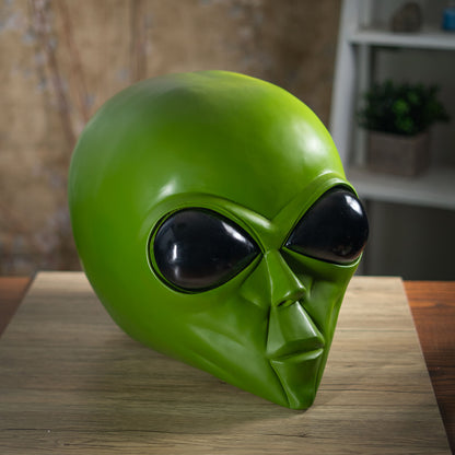 The Visitor Large Alien Head Sculpture  Big display Cosmic Observer